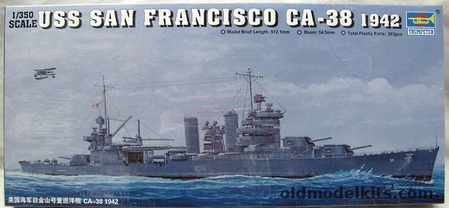 Trumpeter 1/350 USS San Francisco CA38 Heavy Cruiser 1942 - (New Orleans Class), 05309 plastic model kit